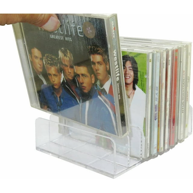 Clear CD DVD Holder CD Storage Box CD Display Rack CD Stand Holds up