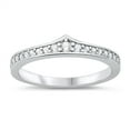 thumbnail image 1 of Clear CZ Curvy Shape Ring Sterling Silver Size 6, 1 of 3