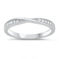 thumbnail image 1 of Clear CZ Infinity Design Ring Sterling Silver Size 4, 1 of 3