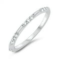 thumbnail image 1 of Clear CZ Multiple Stones Stackable Ring Sterling Silver Size 9, 1 of 3