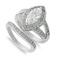 thumbnail image 1 of Clear CZ Polished Elegant Simple Ring ( Sizes 5 6 7 8 9 10 ) Set .925 Sterling Silver Band Rings (Size 8), 1 of 4