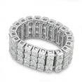 thumbnail image 1 of Clear CZ Polished Unique Eternity Ring ( Sizes 4 5 6 7 8 9 ) New .925 Sterling Silver Band Rings (Size 9), 1 of 4