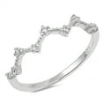 thumbnail image 1 of Clear CZ Zig Zag Constellation Ring .925 Sterling Silver Band White Jewelry Female Size 6, 1 of 4