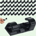 Premium Extension Cord Clips, 40 Pack, Black, Cable Management