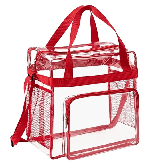Clear Caddy Bag, Portable Large Capacity Mesh Tote Bag with Handle, Transparent Toiletry Organizer, See Through Storage Bag for Bathroom, Travel, Gym, Beach