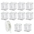 thumbnail image 1 of Clear Cake Box, 10Pack 7"x7"x8"  Tall Cake Boxes with Ribbon for 8 Inch Cake Packing Carry  for Birthday (White), 1 of 6