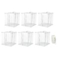 thumbnail image 1 of Clear Cake Box, 6 Pack 12"x12"x14" Tall Cake Boxes with Ribbon for 10 Inch Cake Packing Carry for Birthday (White), 1 of 6