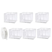 Clear Cake Box, 6Pcs 13"x11"x13" - Tall Cake Boxes with Ribbon for 12 Inch Cake Packing Carry - for Birthday White