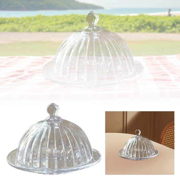 Clear Cake Dome with Base Transparent Material Elegant Display Stand for Desserts Pastries Treats Home Party Baking Use