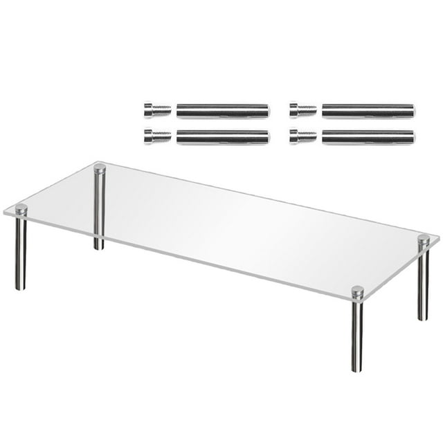 Clear Cake Stand Wedding Cupcake Display Tray Figure Riser Metal