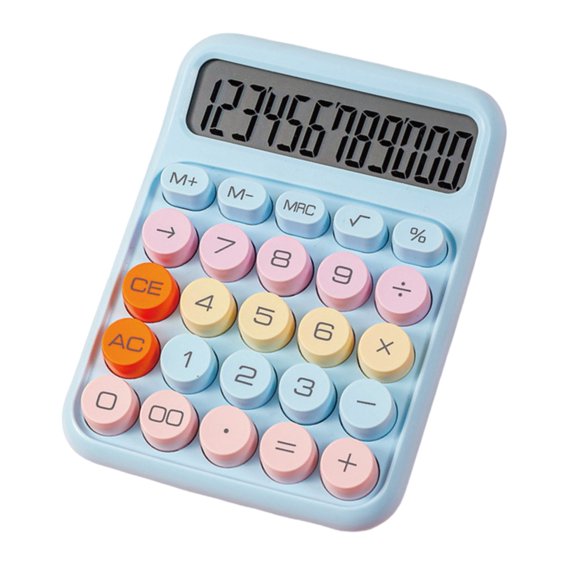 Clear Calculator Electronic Standard Calculator with 10 Digit Display Mechanical Button for School