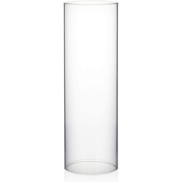 Clear Candleholder,Glass Chimney for Candle Open Ended, Chimney Tube of