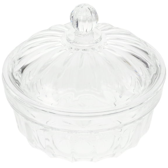 Clear Candy Jar with Lid for Office Desk, Glass Cookie Storage Jar for Kitchen Counter