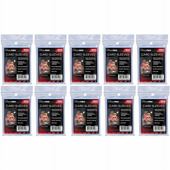 Clear Card Soft Sleeves Penny Sleeves 10 Pack Bundle Ultra Pro