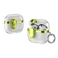 thumbnail image 1 of Clear Case for Apple Airpods 2nd Gen / 1st Generation , with Keychain Lock Button Wireless Charging Support Anti-Scratch Not-Yellowing Dustproof Bumper Case Cover for Apple AirPods 1 2, Green, 1 of 9