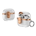 thumbnail image 1 of Clear Case for Apple Airpods Pro 1st Generation 2019, with Keychain Lock Button Wireless Charging Support Anti-Scratch Not-Yellowing Dustproof Bumper Case Cover for Apple AirPods Pro 1,Rosegold, 1 of 9