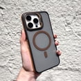 thumbnail image 1 of Clear Case for Apple iPhone 12 Pro / iPhone 12 6.1", Compatible with Magsafe Slim Fit Camera Lens Kickstand Bumper Anti-Yellow Rugged Anti-Scratch PC Rugged Phone Case for Women Men, Khaki, 1 of 8