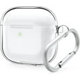 thumbnail image 1 of Clear Case Compatible with AirPods 4 Case - Compatible with AirPods 4th Generation Case, Carabiner Included, Reduced Yellowing, Wireless Charging, Shock Resistant, Full Protection (Transparent), 1 of 9