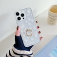thumbnail image 1 of Clear Case Compatible with iPhone 12 Pro/12, Beautiful Butterflies Pattern Flexible TPU Shockproof Anti-Scratch Bumper Transparent Cover for iPhone 12 Pro/12 with Ring Kickstand, B, 1 of 9
