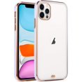 thumbnail image 1 of Clear Case Compatible with iPhone 12 Pro Max Case Cute Candy Color Soft Silicone TPU Gel Silicone Protective Camera Screen Protective Case Pink (Purple, iPhone 12 Pro Max), 1 of 7