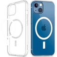 thumbnail image 1 of Clear Case Compatible with iPhone 13 Case & iPhone 14 Case, Magnetic Case with Built-in Magnets, Crystal Clear Hard PC Back + Soft TPU Frame Slim Cover for iPhone 13 / iPhone 14 6.1" - Clear, 1 of 9