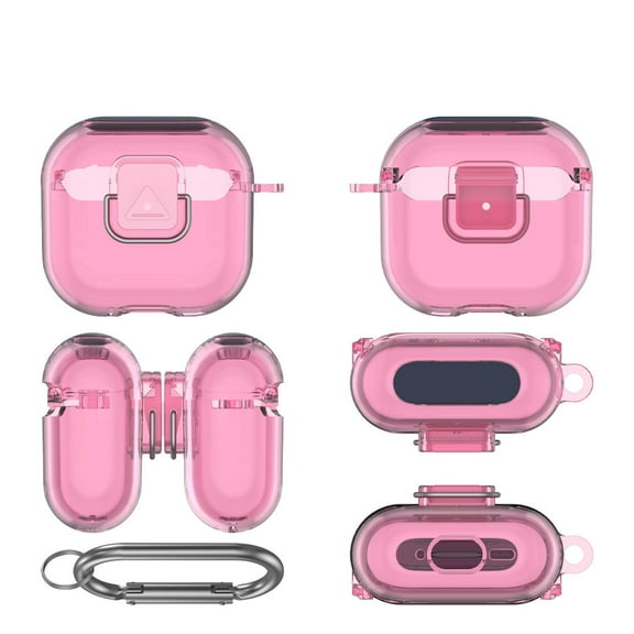 Protective Case for AirPods 4 2024 Wireless Earbuds, Transparent Shockproof TPU Case Protective Cover Case  for Airpods 4 with Keychain