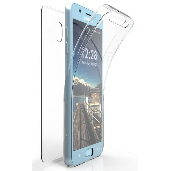 Clear Case for Express Prime 3, New 360-Degree Wrap [Full-Body Protection] Transparent TPU Slim Cover [Built-In Screen Guard] for Samsung Galaxy Express Prime 3 (2018)