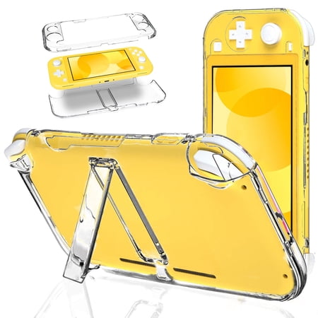 Clear Case Fit for Nintendo Switch Lite 2019, EEEkit Protective Shell Cover for Nintendo Switch Lite with Kickstand, Shockproof Anti-Scratch Non-Slip