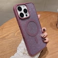 thumbnail image 1 of Clear Case with Glitter Paper for Apple iPhone XS/ iPhone X, Compatible with Magsafe Anti-Yellow Hybrid Protection Shockproof Bumper Stylish Phone Case for iPhone XS/ iPhone X, Winered, 1 of 6