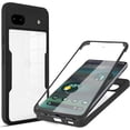 thumbnail image 1 of Clear Case for Google Pixel 6A with Built-in Screen Protector, Slim Shockproof Soft TPU Bumper Full Body Protection Phone Cover Case for Google Pixel 6A QC Black, 1 of 8