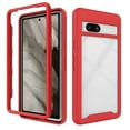 thumbnail image 1 of Clear Case for Google Pixel 7 Pro, Hybrid Silicone Durable 3-Layer [Not Yellowing][Military Grade Drop Protection] Shockproof/DropProof Protective Cover for Google Pixel 7 Pro,Red, 1 of 6