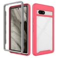 thumbnail image 1 of Clear Case for Google Pixel 8A, Hybrid Silicone Durable 3-Layer [Not Yellowing][Military Grade Drop Protection] Shockproof/DropProof Protective Cover for Google Pixel 8A,Pink, 1 of 5