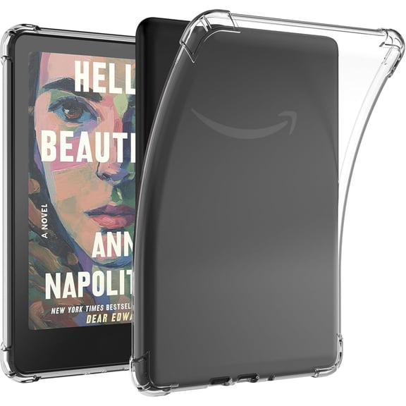 Clear Case for Kindle Paperwhite 7 inch (12th Generation, 2024) and Kindle Colorsoft Signature Edition 2024, Slim Lightweight Soft TPU Back Cover, Clear-1