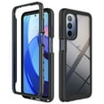 thumbnail image 1 of Clear Case for Motorola Moto G Stylus 5G(2022), Hybrid Rugged PC Soft TPU Dual-Layers Military Grade Shockproof Anti-Slip Cover High-Transparency Lens Protection Non-Yellowing Anti-Slip Case, Black, 1 of 5