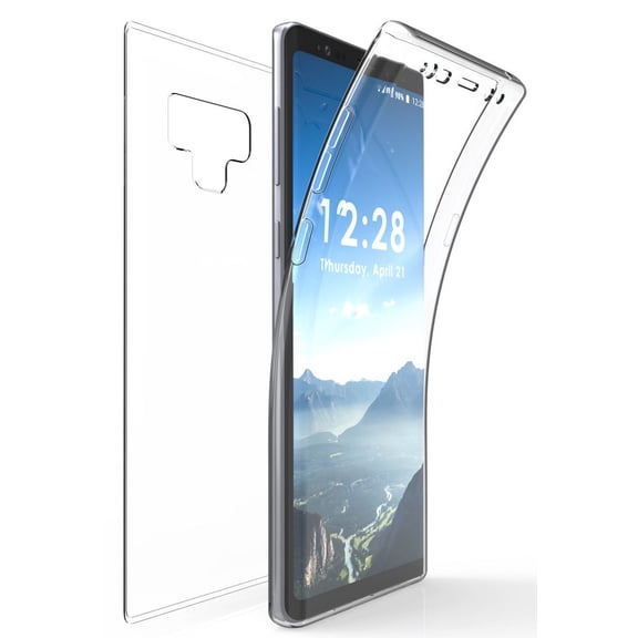 Clear Case for Note 9, New 360-Degree Wrap [Full-Body Protection] Transparent TPU Slim Cover [Built-In Screen Guard] for Samsung Galaxy Note 9 (SM-N960)