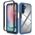 thumbnail image 1 of Clear Case for Samsung Galaxy A25 5G, High-Transparency Hybrid Rugged PC + TPU Military Grade Shockproof Cover, Dual-Layers Lens Protection Non-Yellowing Case, Darkblue, 1 of 6