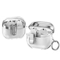 thumbnail image 1 of Clear Case for Samsung Galaxy Buds 3/ Galaxy Buds 3 Pro, with Keychain Lock Button Wireless Charging Support Anti-Scratch Not-Yellowing Dustproof Bumper Case Cover, Silver, 1 of 7