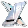 thumbnail image 1 of Clear Case for Samsung Galaxy S10, Soft & Flexible TPU Ultra-Thin Shockproof 4 Corners Bumper Transparent Back Cover, Cases Drop Protection For Samsung Galaxy S10 6.1 inch (Clear), 1 of 1