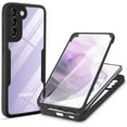 thumbnail image 1 of Clear Case for Samsung Galaxy S21 FE (Not s21) with Built-in Screen Protector, Slim Full Body Rugged Soft TPU Bumper Protective Phone Cover Case for Samsung Galaxy S21 FE QC Black, 1 of 8