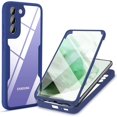 thumbnail image 1 of Clear Case for Samsung Galaxy S22+ Plus (Not S22) with Built-in Screen Protector, Slim Full Body Rugged Soft TPU Bumper Protective Phone Cover Case for Samsung Galaxy S22 Plus 5G QC Blue, 1 of 8