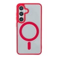 thumbnail image 1 of Clear Case for Samsung Galaxy S23 FE, Matte Frosted Magnetic Ring Support Wireless Charging, Acrylic Hard Protective Shockproof Non-Yellowing Cover for Samsung Galaxy S23 FE, Red, 1 of 8