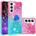thumbnail image 1 of Clear Case for Samsung Galaxy S23 with Kickstand for Girls Women, Liquid Glitter Sparkle Bling Cute Case Gradient Quicksand Cover for Samsung Galaxy S23 JB Powder Blue, 1 of 14