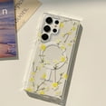thumbnail image 1 of Clear Case for Samsung Galaxy S25+ Plus with Stylish Floral Pattern, Support Wireless Charging, Ultra Thin Lightweight Screen Lens Protection Shockproof Magnetic Case for Girls Women, Yellow Flower, 1 of 7