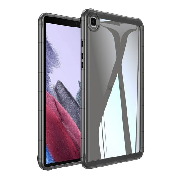 Clear Case for Samsung Galaxy Tab A7 Lite 8.7" 2021 SM-T225/SM-T220/SM-T225N/SM-T227U, Slim Lightweight TPU Back Transparent Shockproof Drop Protective Ultra Thin Anti-Yellow Case Cover, Black