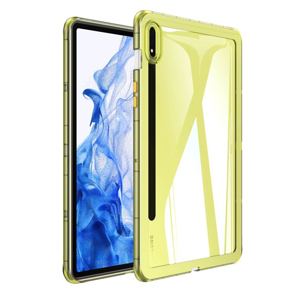 Clear Case for Samsung Galaxy Tab S9/S8/S7, Slim Lightweight TPU Back Transparent Shockproof Drop Protective Ultra Thin Anti-Yellow Case Cover for Samsung Galaxy Tab S9/S8/S7, Yellow