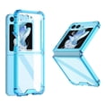 thumbnail image 1 of Clear Case for Samsung Galaxy Z Flip 5 5G, Man and Women Protective Case for Z Flip 5, Transparent Crystal Phone Case Shockproof Anti-fingerprint Cover for Samsung Galaxy Z Flip 5 2023, Blue, 1 of 5