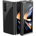 thumbnail image 1 of Clear Case for Samsung Galaxy Z Fold5 5G, Luxury Plating Folding Sleeve Cover Slim Thin Hard PC Shockproof Protective Phone Cover Samsung Galaxy Z Fold 5 DD Black, 1 of 12