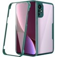 thumbnail image 1 of Clear Case for Xiaomi 12 Lite with Built-in Screen Protector, Slim Shockproof Soft TPU Bumper Full Body Protection Phone Cover Case for Xiaomi 12 Lite QC Green, 1 of 8