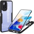 thumbnail image 1 of Clear Case for Xiaomi Redmi Note 11 4G with Built-in Screen Protector, Slim Shockproof Soft TPU Bumper Full Body Protection Phone Cover Case for Xiaomi Redmi Note 11 4G/Note 11s 4g QC Black, 1 of 8