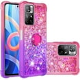 thumbnail image 1 of Clear Case for Xiaomi Redmi Note 11 Pro with Ring Kickstand, Bling Gradient Quicksand Glitter Flowing Liquid Floating Case Cover for Xiaomi Redmi Note 11 Pro/Note Pro+      Pink Mauve, 1 of 14